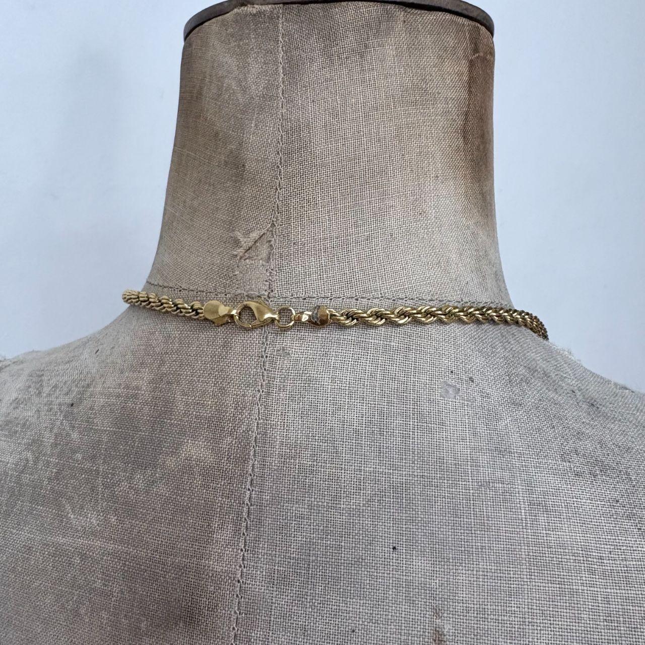 Gold twist chain necklace