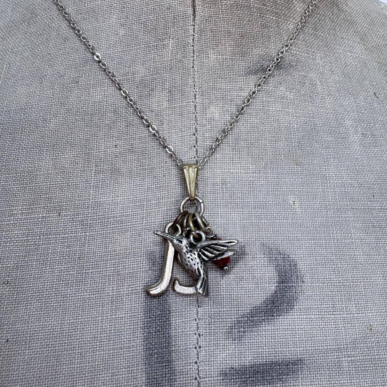 Silver charm necklace