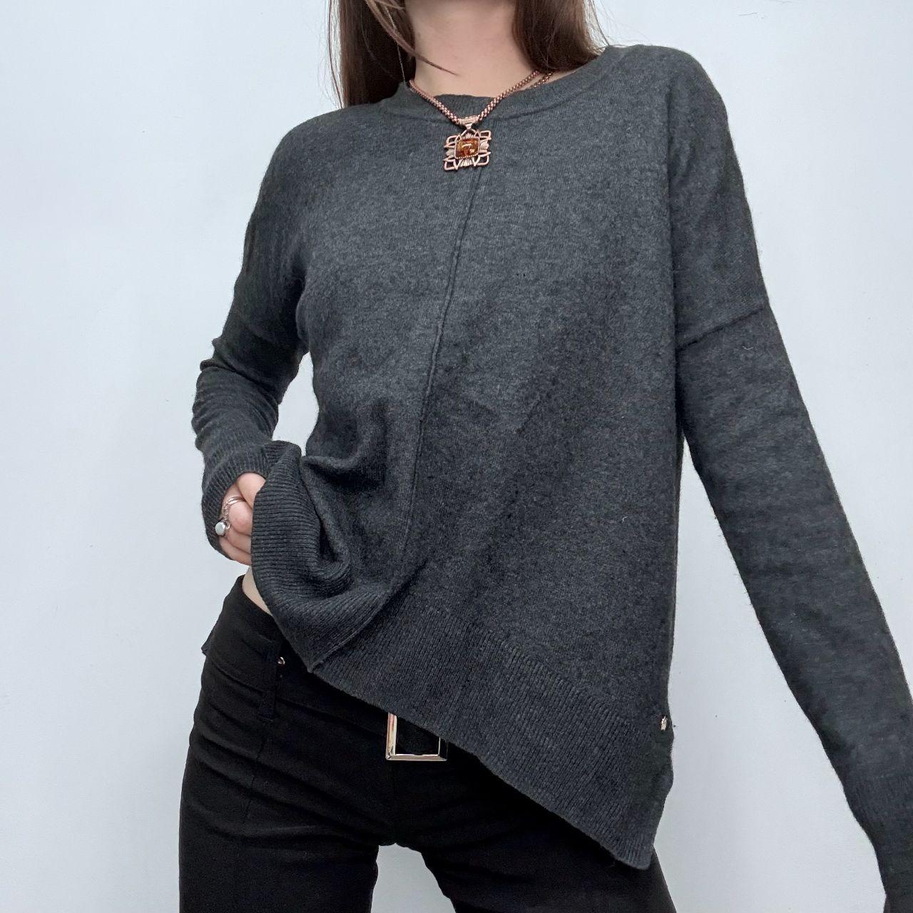 Grey slouchy batwing jumper