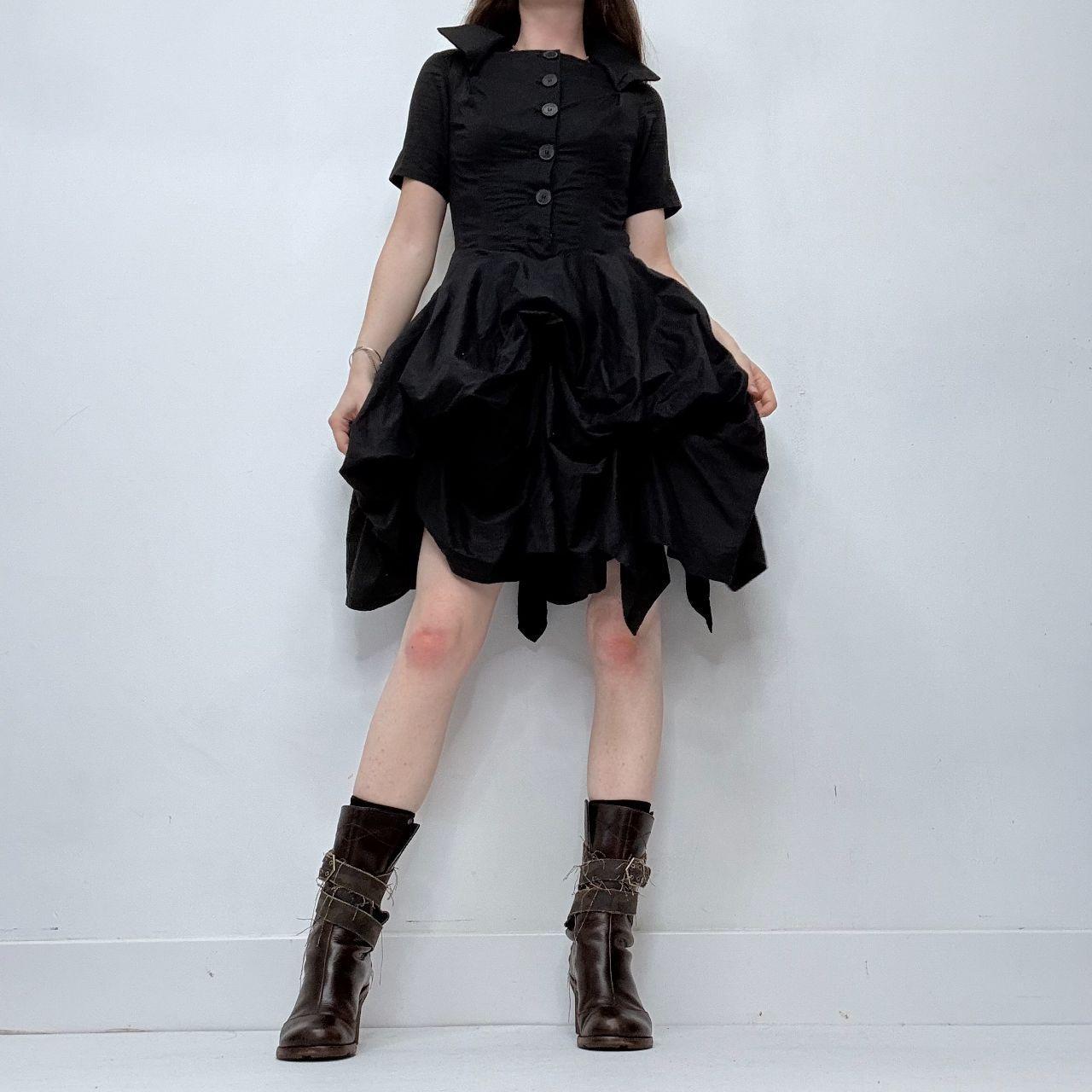 Black puff allsaints grunge dress