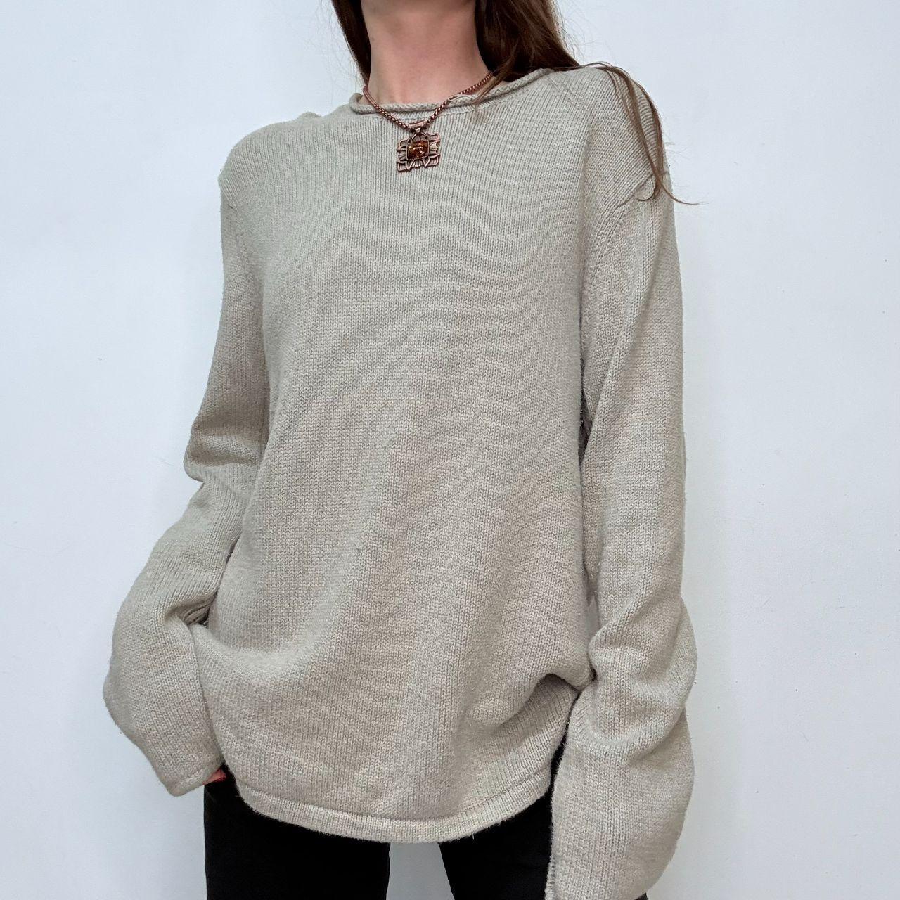 Chunky knitted slouchy jumper