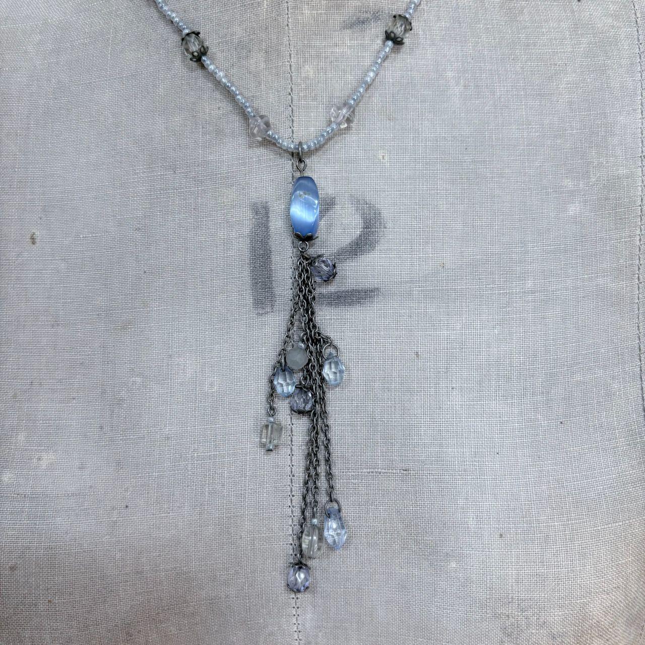 Boho beaded chain necklace