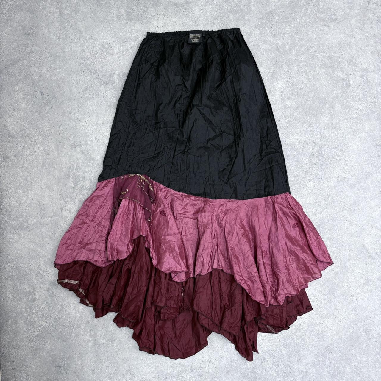 Crinkle silk flared fairy skirt