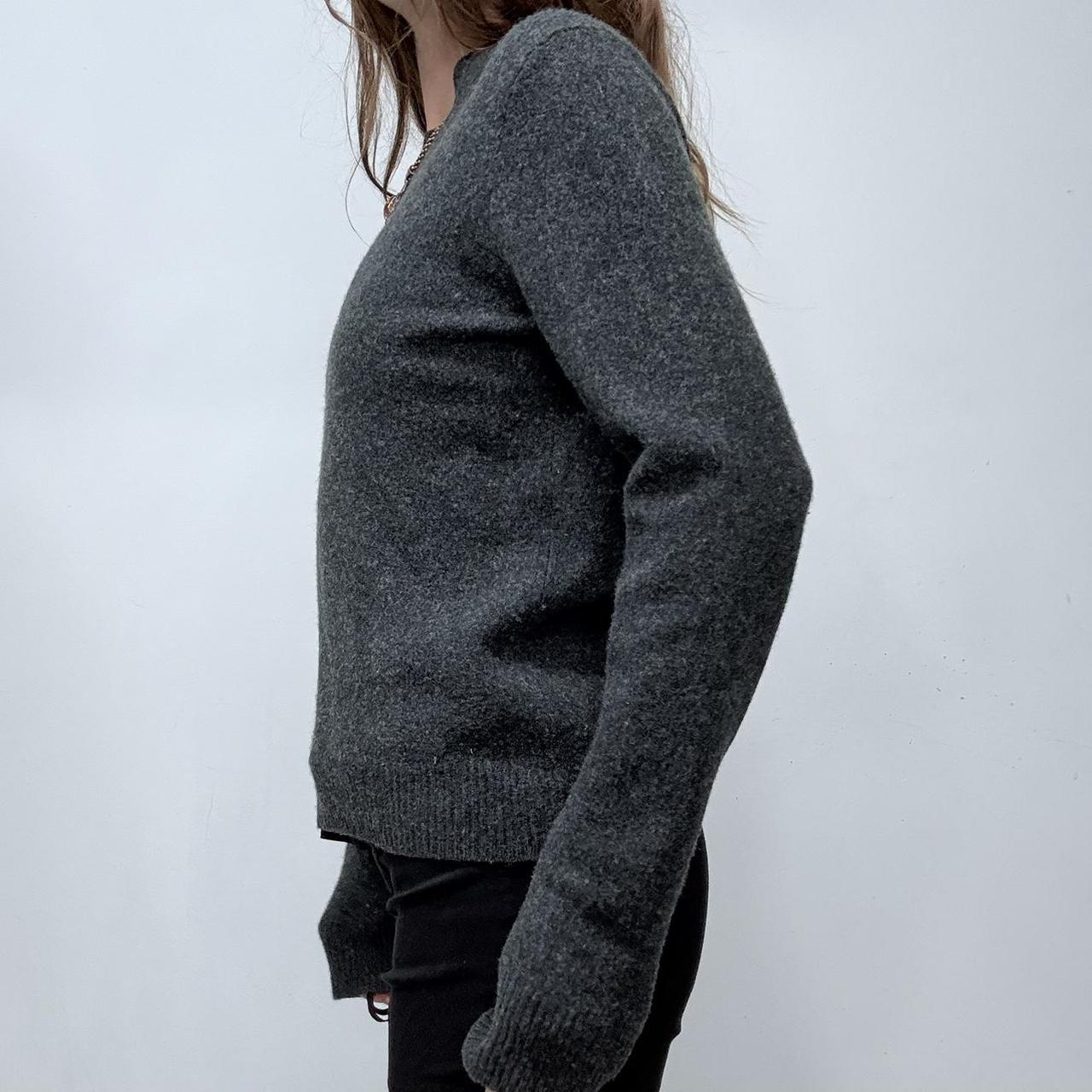 Grey wool knitted jumper