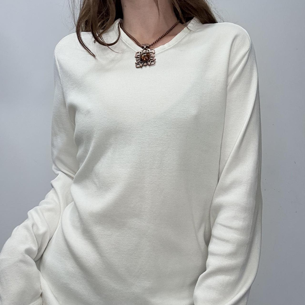 Ribbed white oversized t-shirt