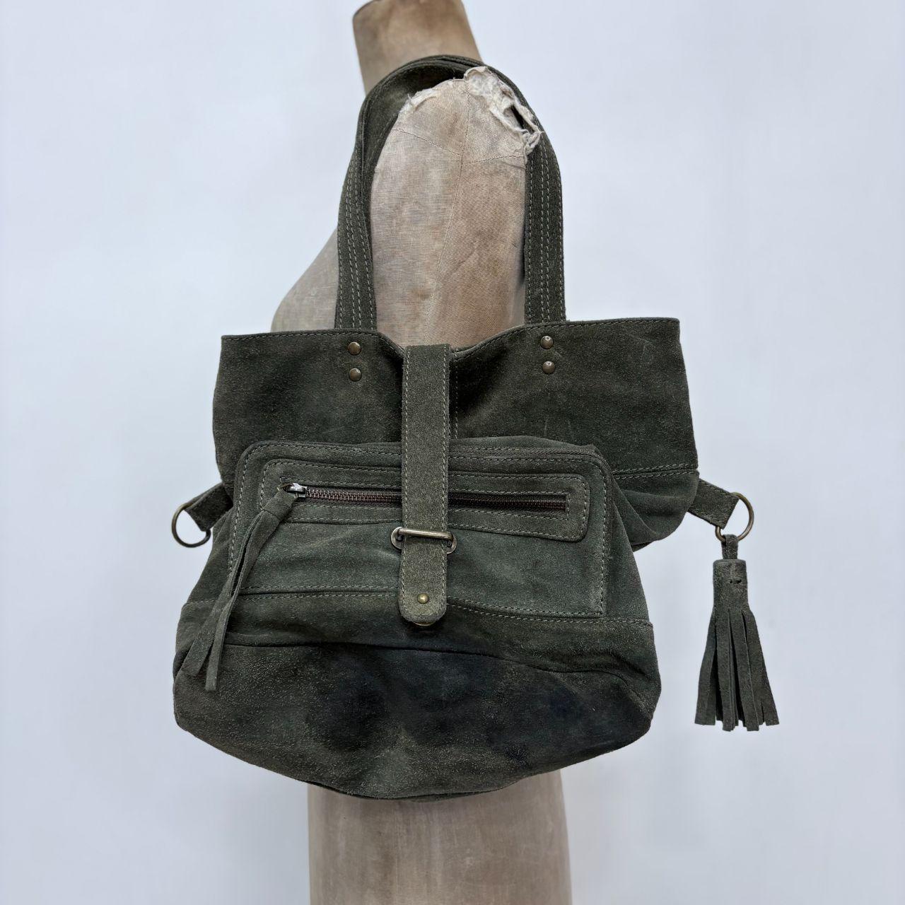 Khkai green suede western bag
