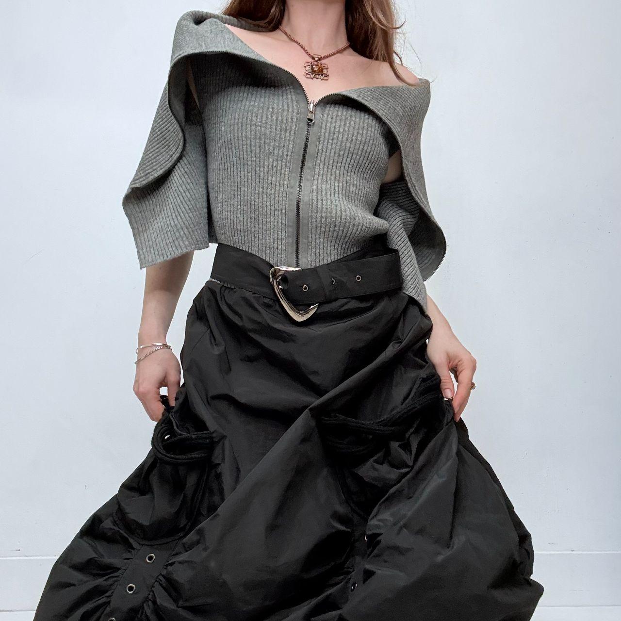 Archival off the shoulder scrunch puff dress