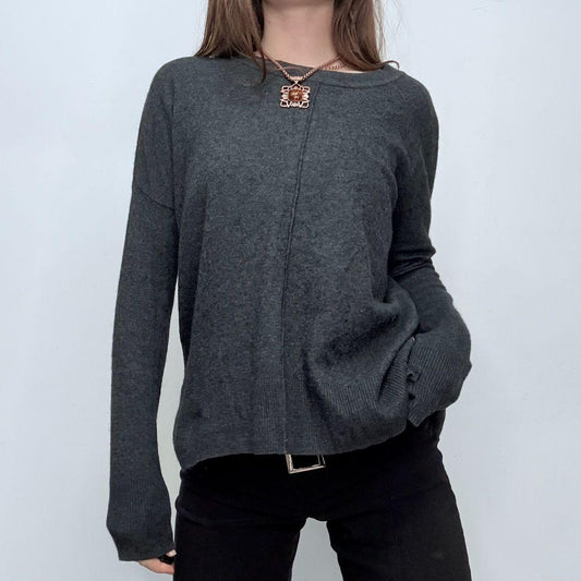 Grey slouchy batwing jumper