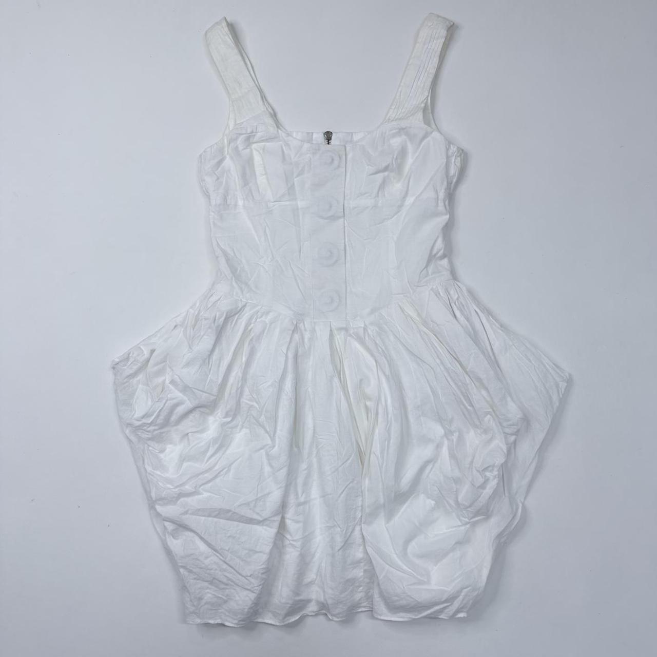 White puff gathered draped allsaints dress