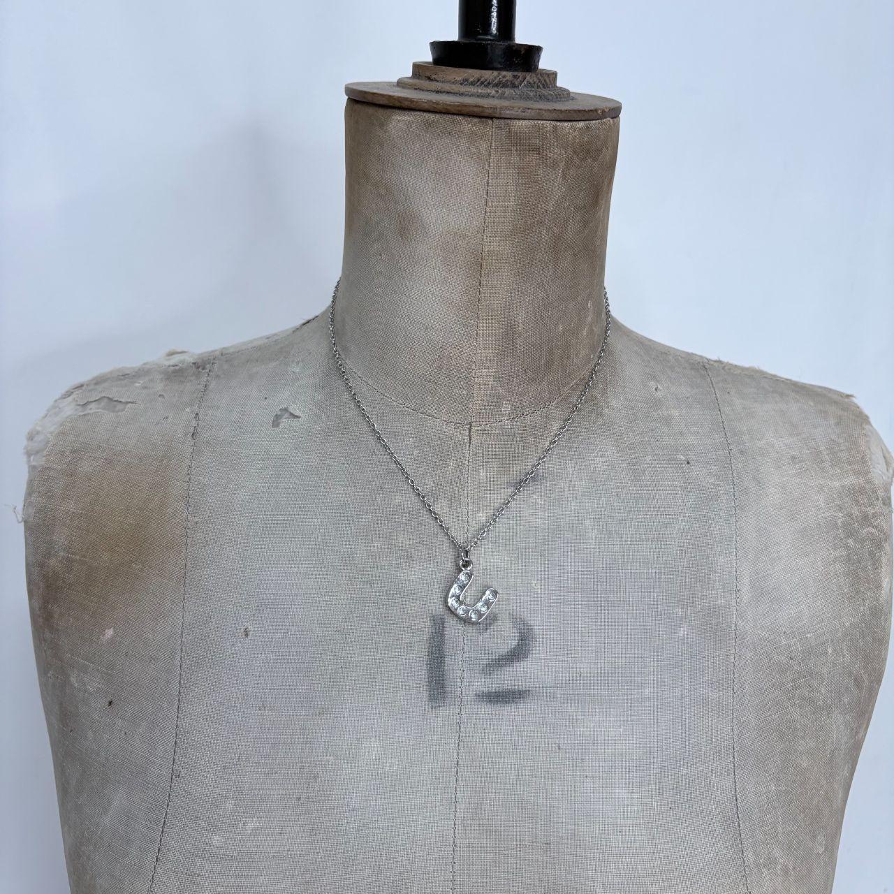 Silver delicate chain pendant necklace