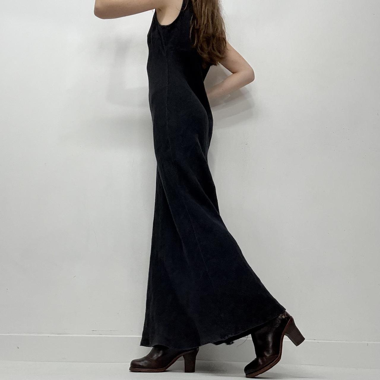 Black bias cut maxi dress