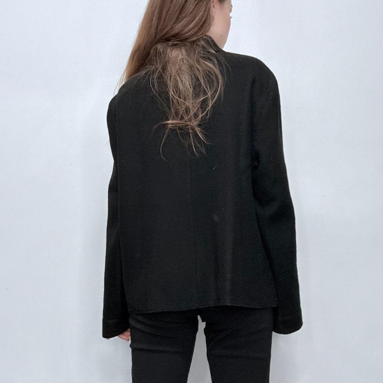 Black wool button up jacket