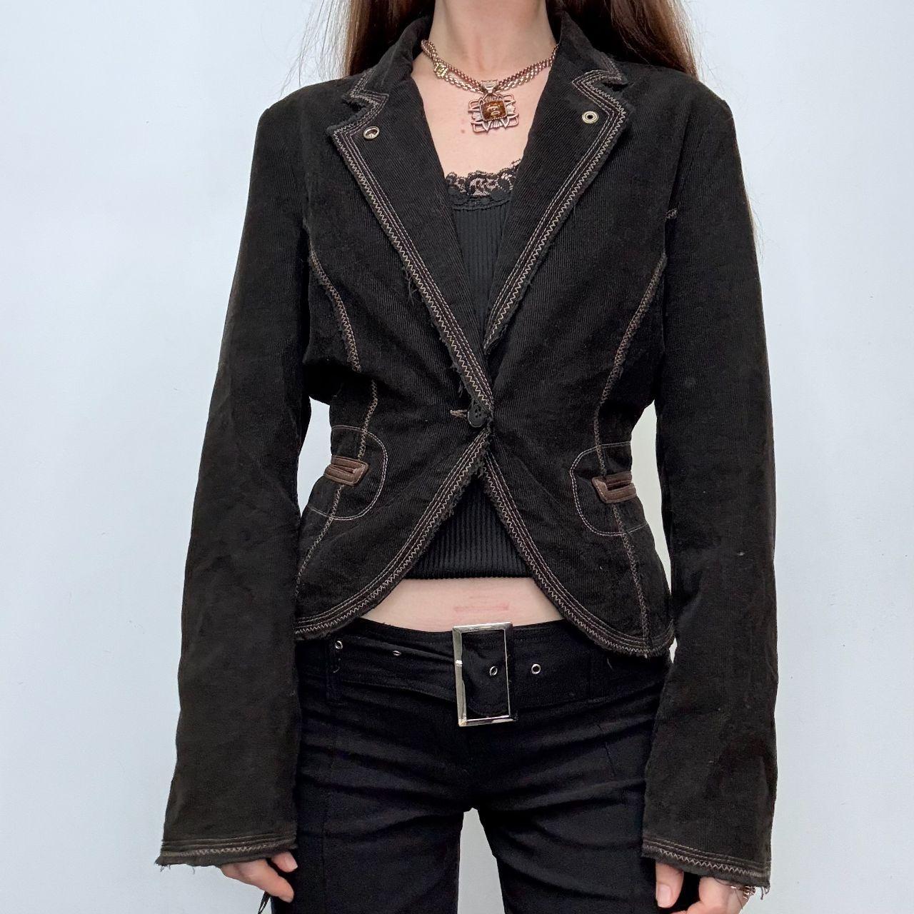 Black high neck grunge jacket