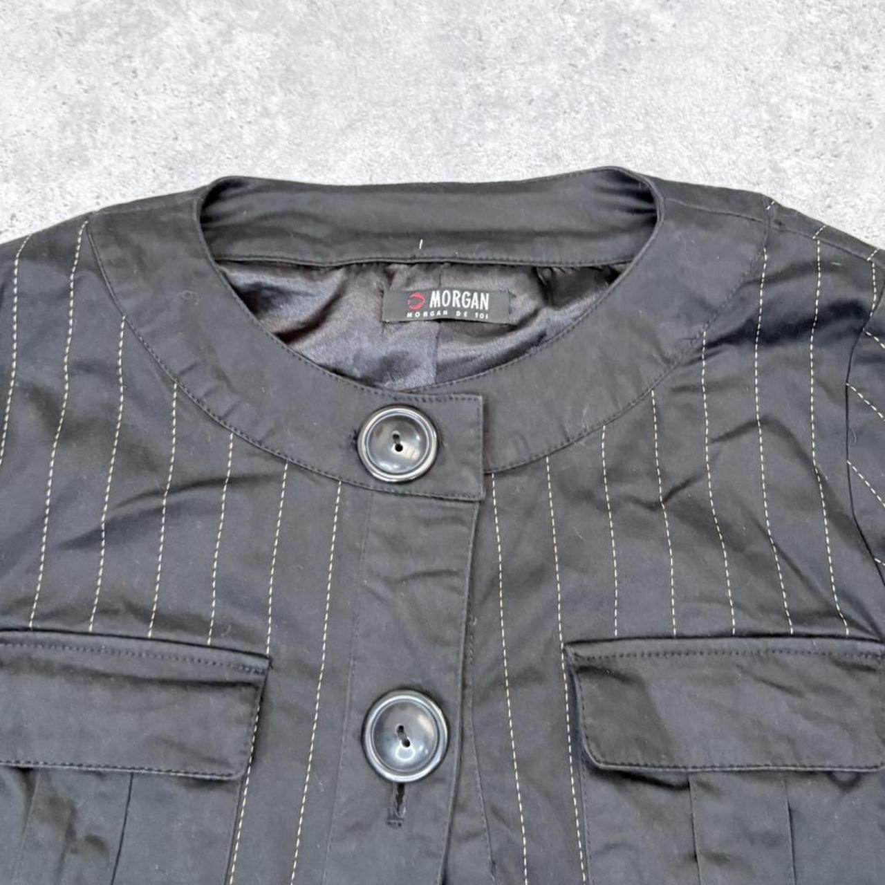 Pinstripe oversized button peacoat
