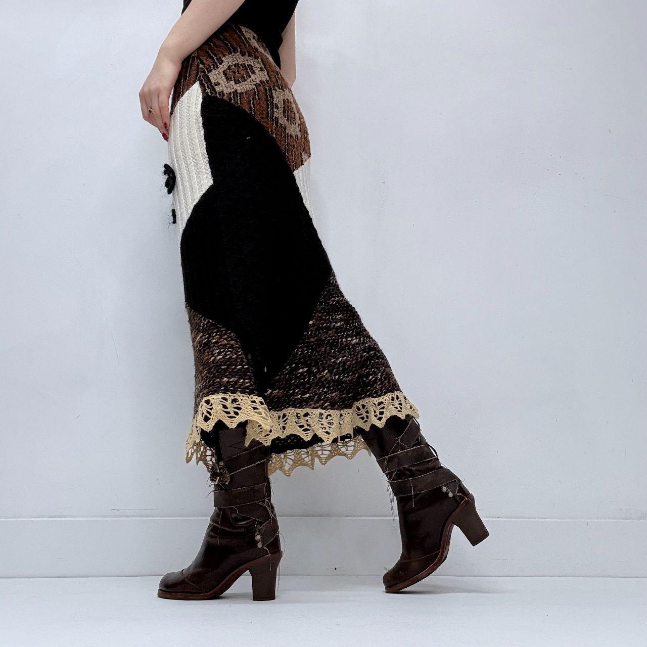 Knitted patchwork fairy skirt