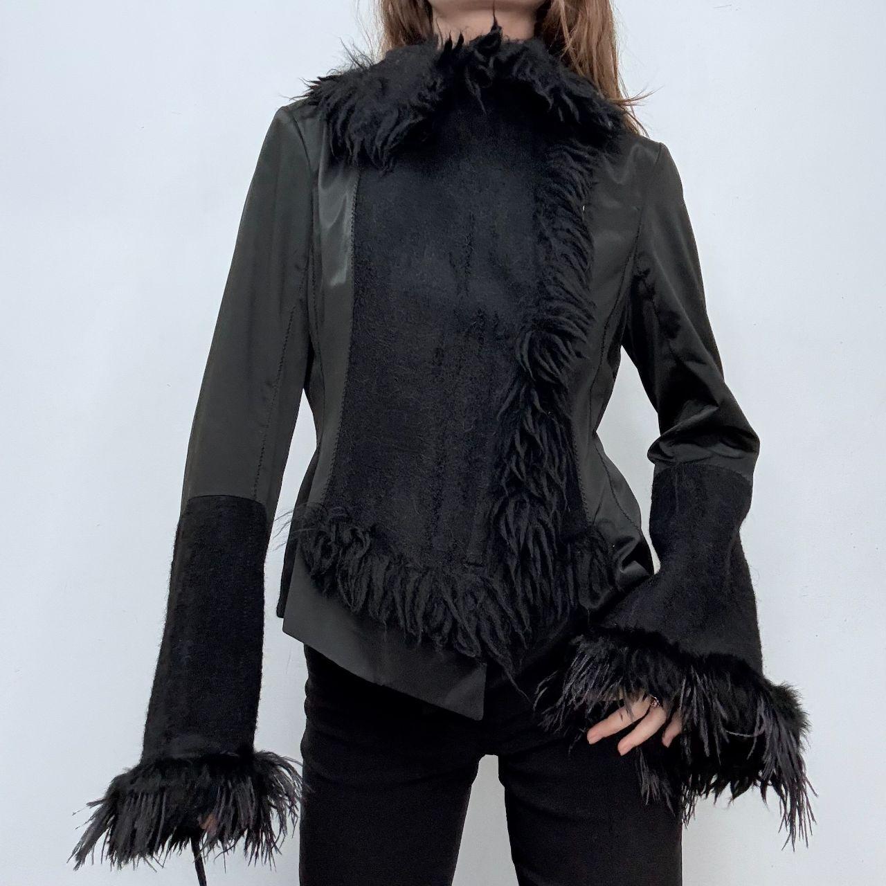 Black flared grunge jacket