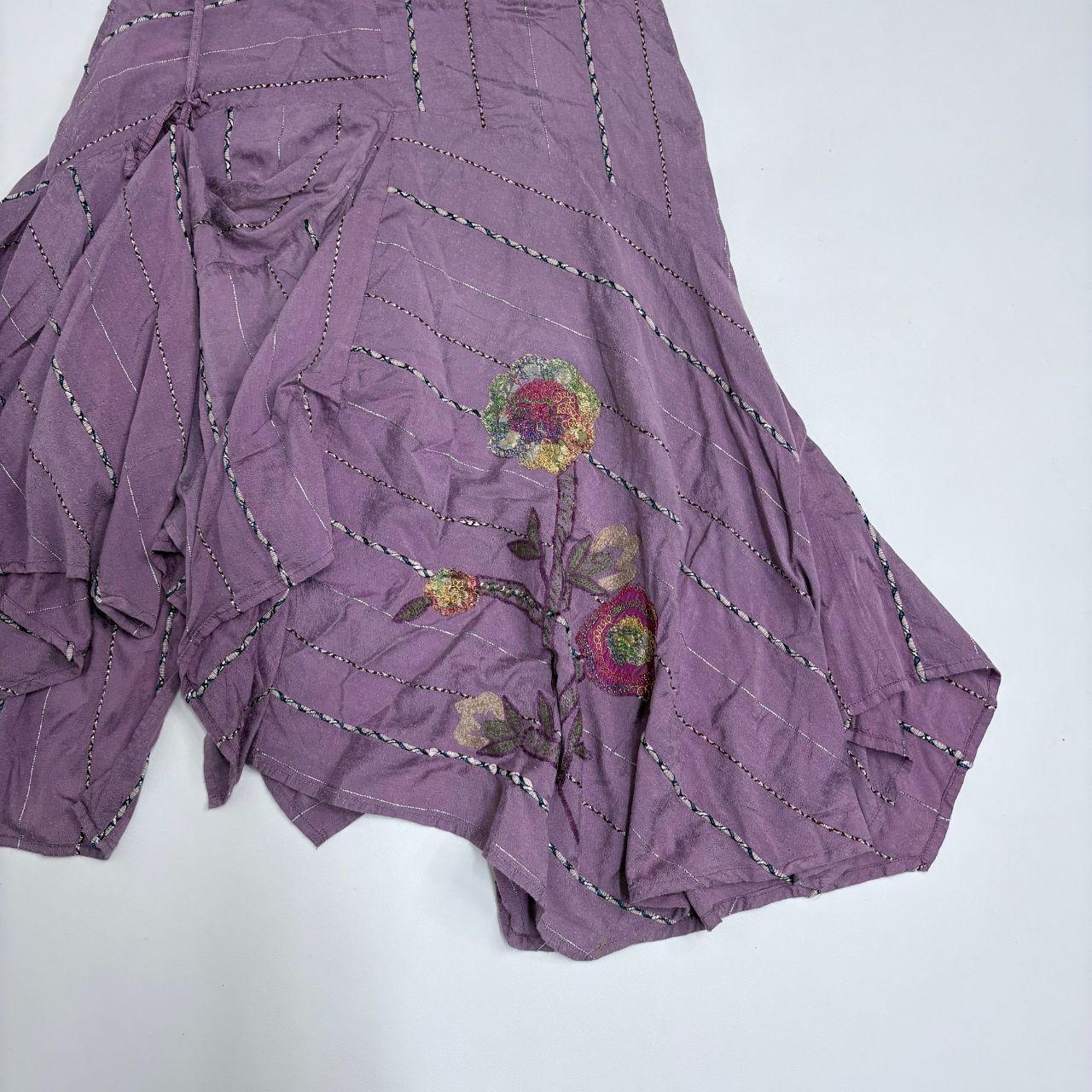 Pink layered drape fairy maxi skirt