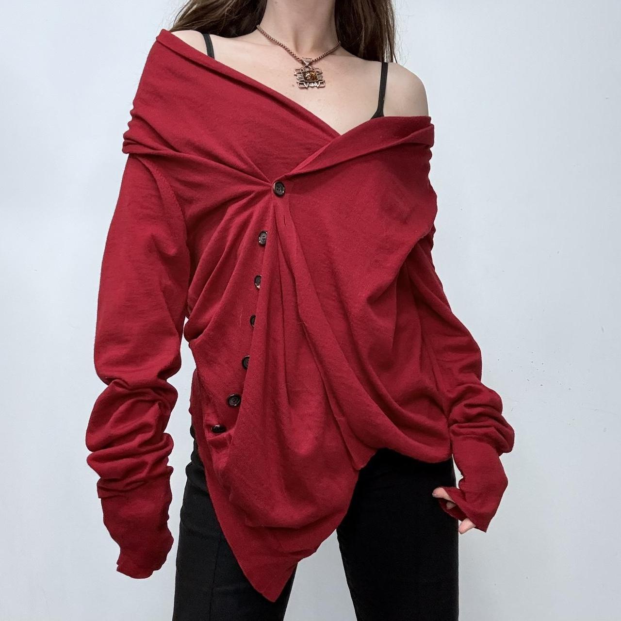 Asymmetric draped alexander mcqueen cardigan