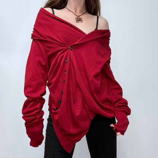 Asymmetric draped alexander mcqueen cardigan