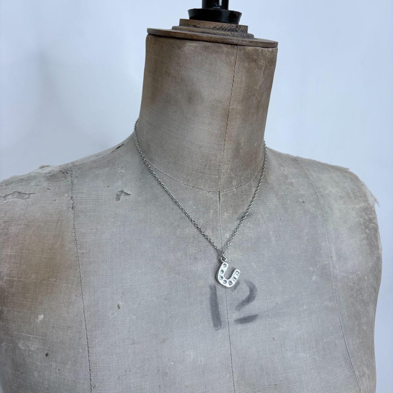 Silver delicate chain pendant necklace