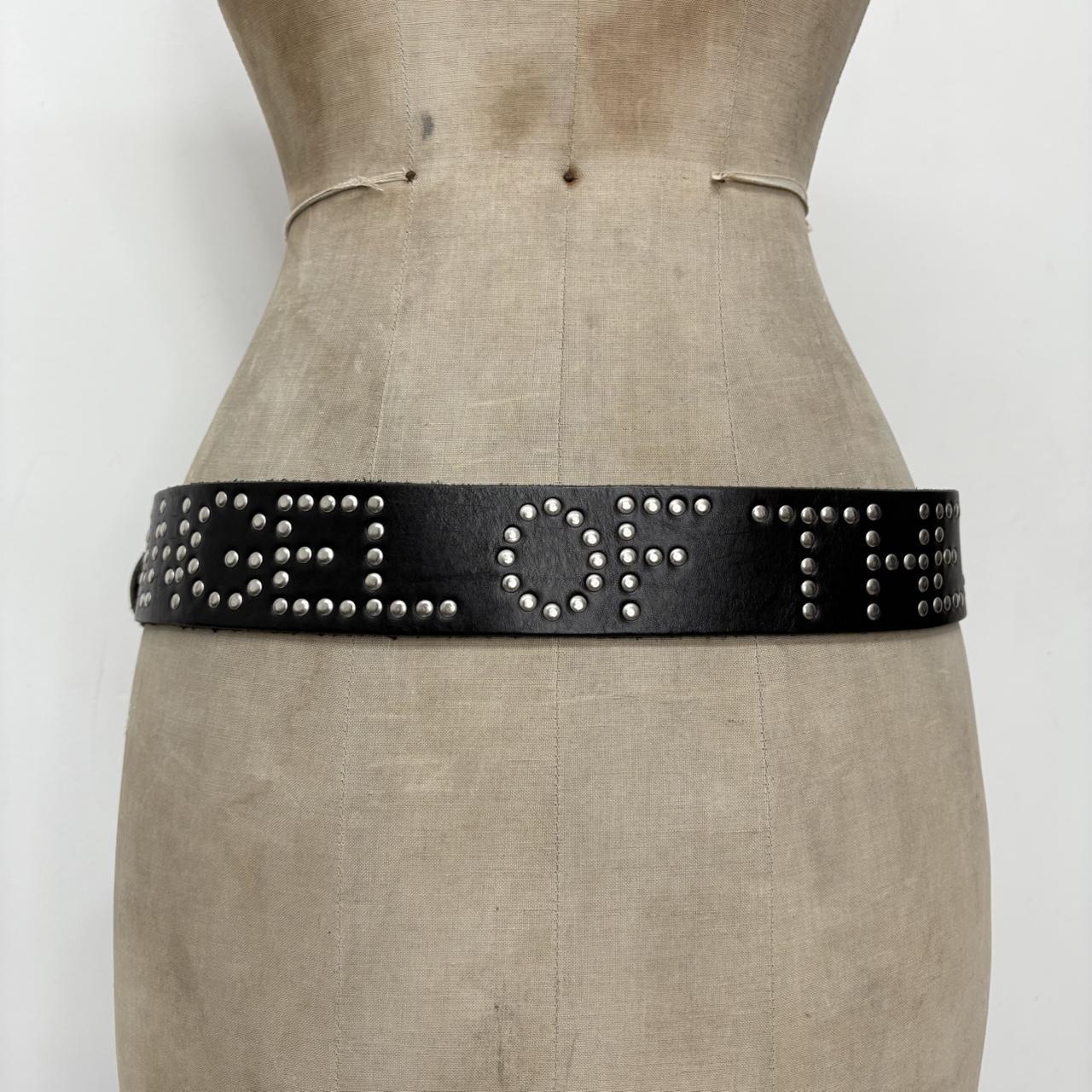 Black leather studded bag