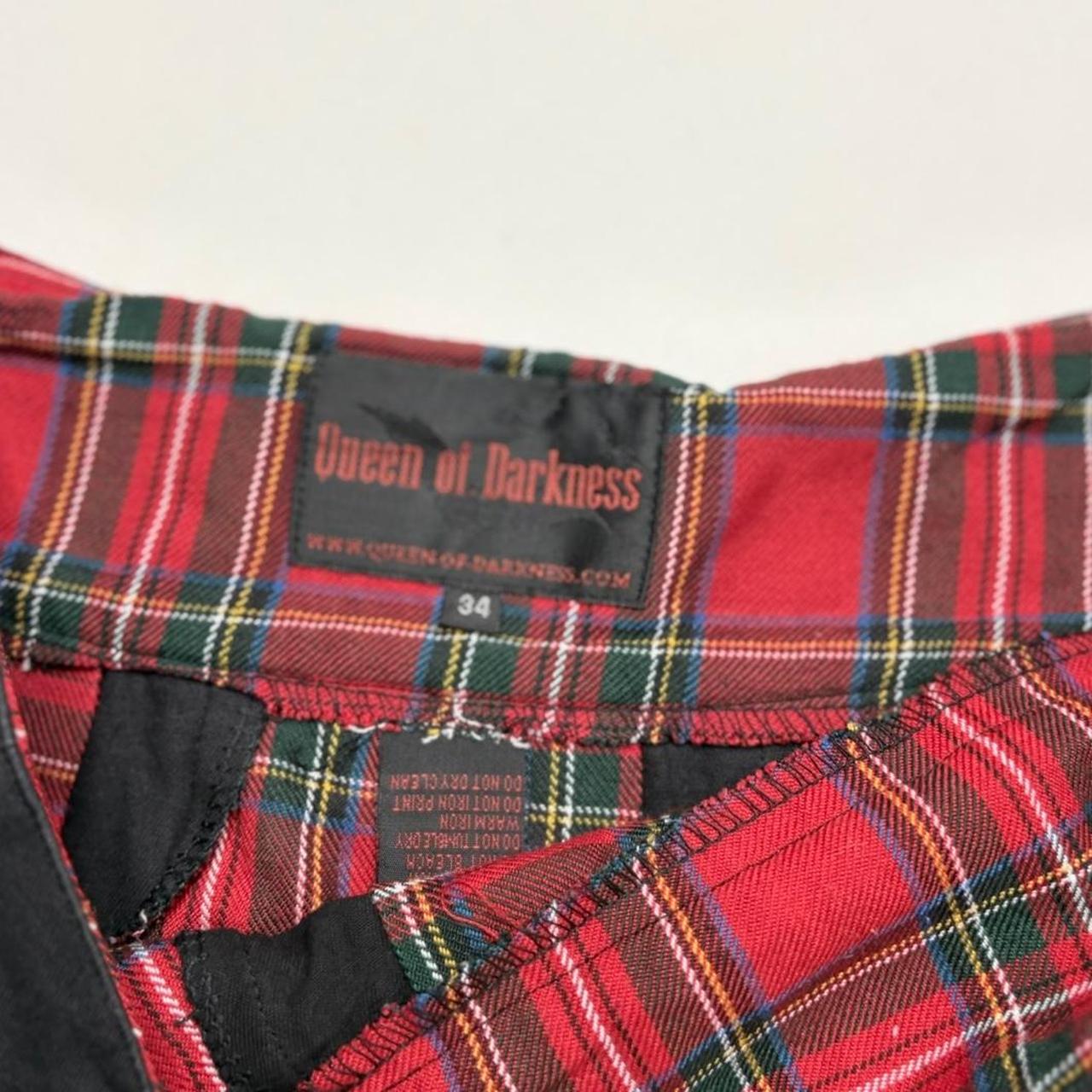 Pleated mini tartan grunge skirt