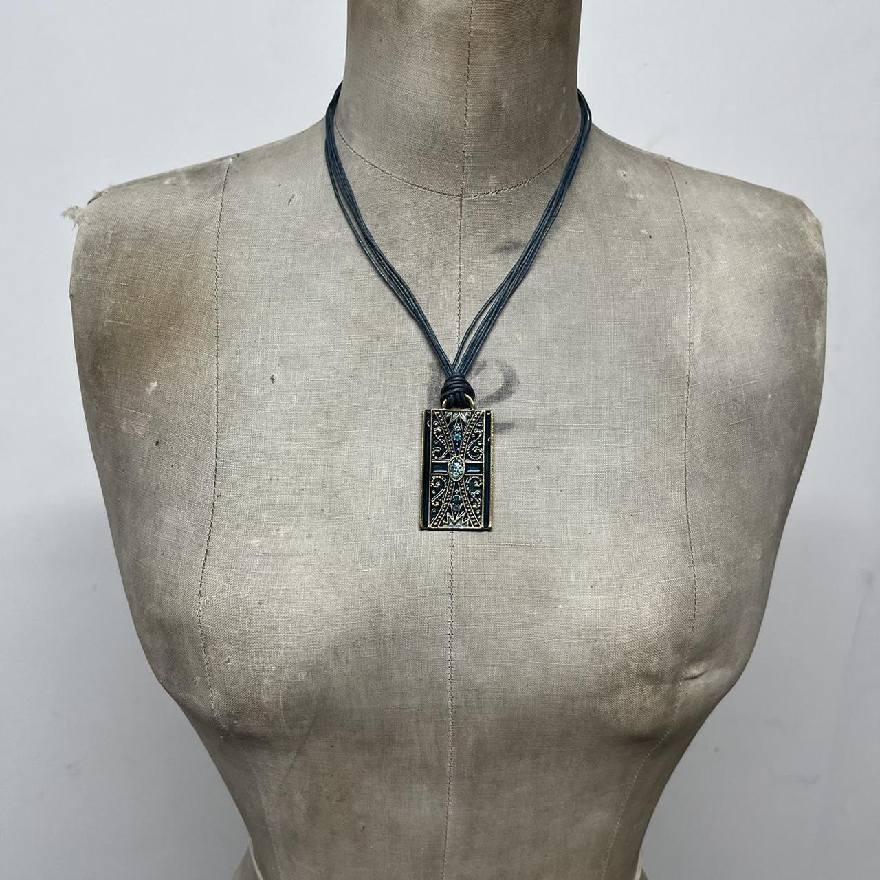 Boho hippie engraved fairy necklace