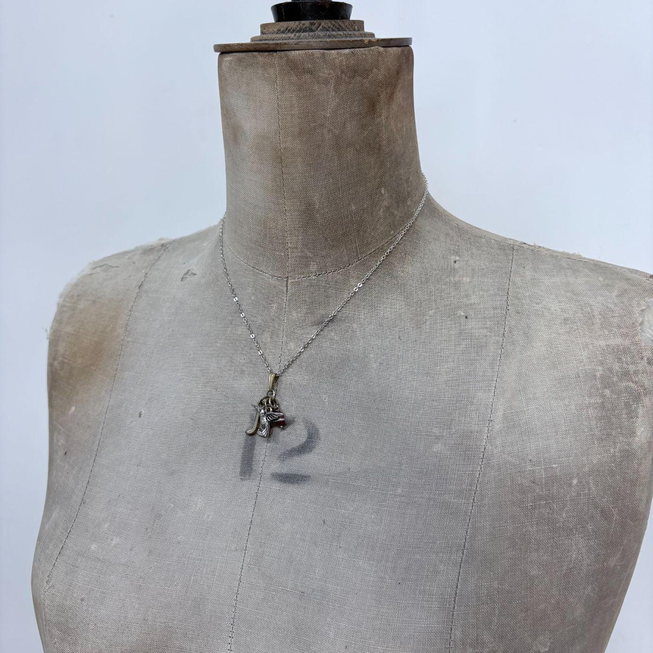 Silver charm necklace