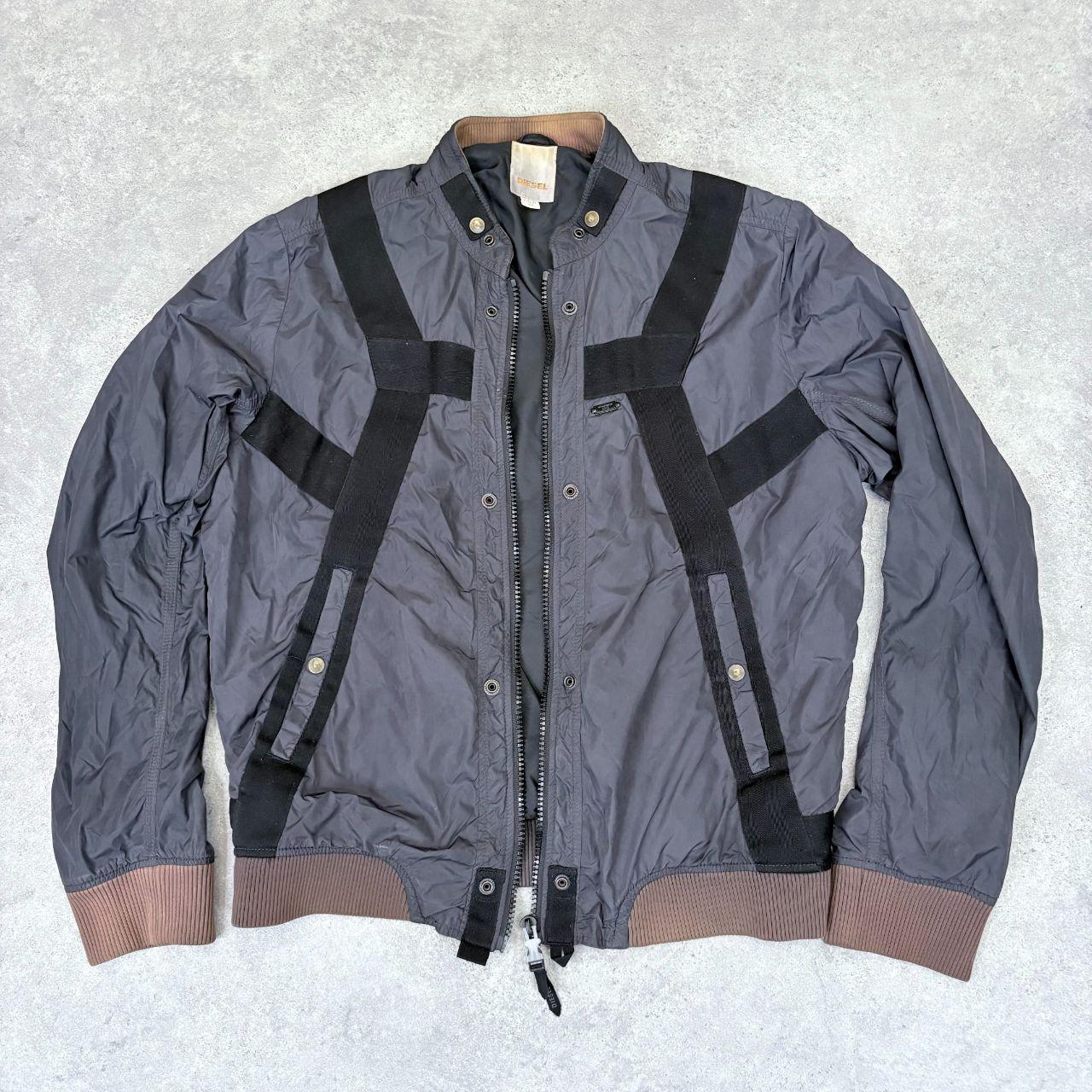Black oversized utlity Diesel bomber jacket