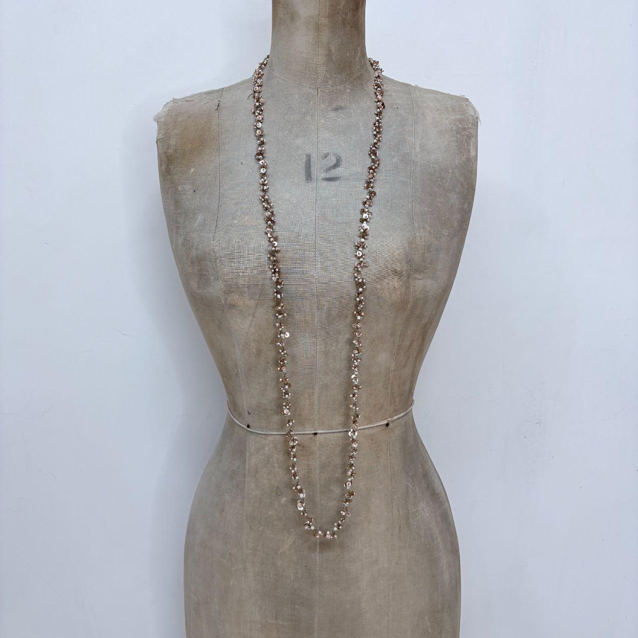 Long wrap layered necklace