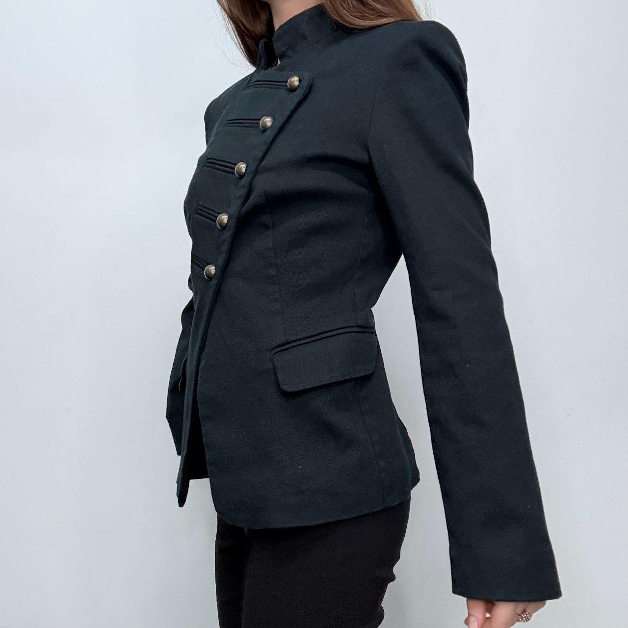 Navy flared miltary jacket