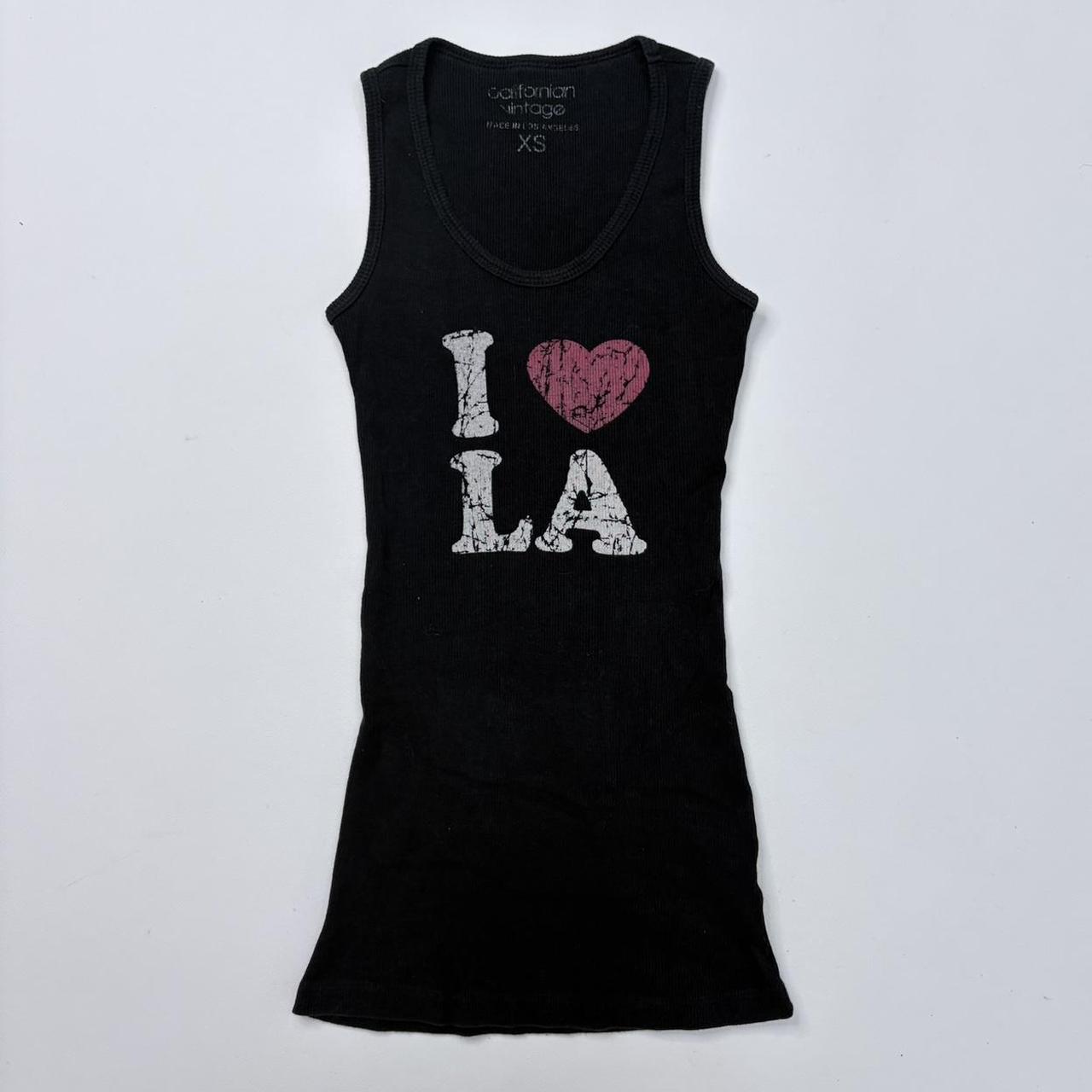 Graphic printed ribbed vest