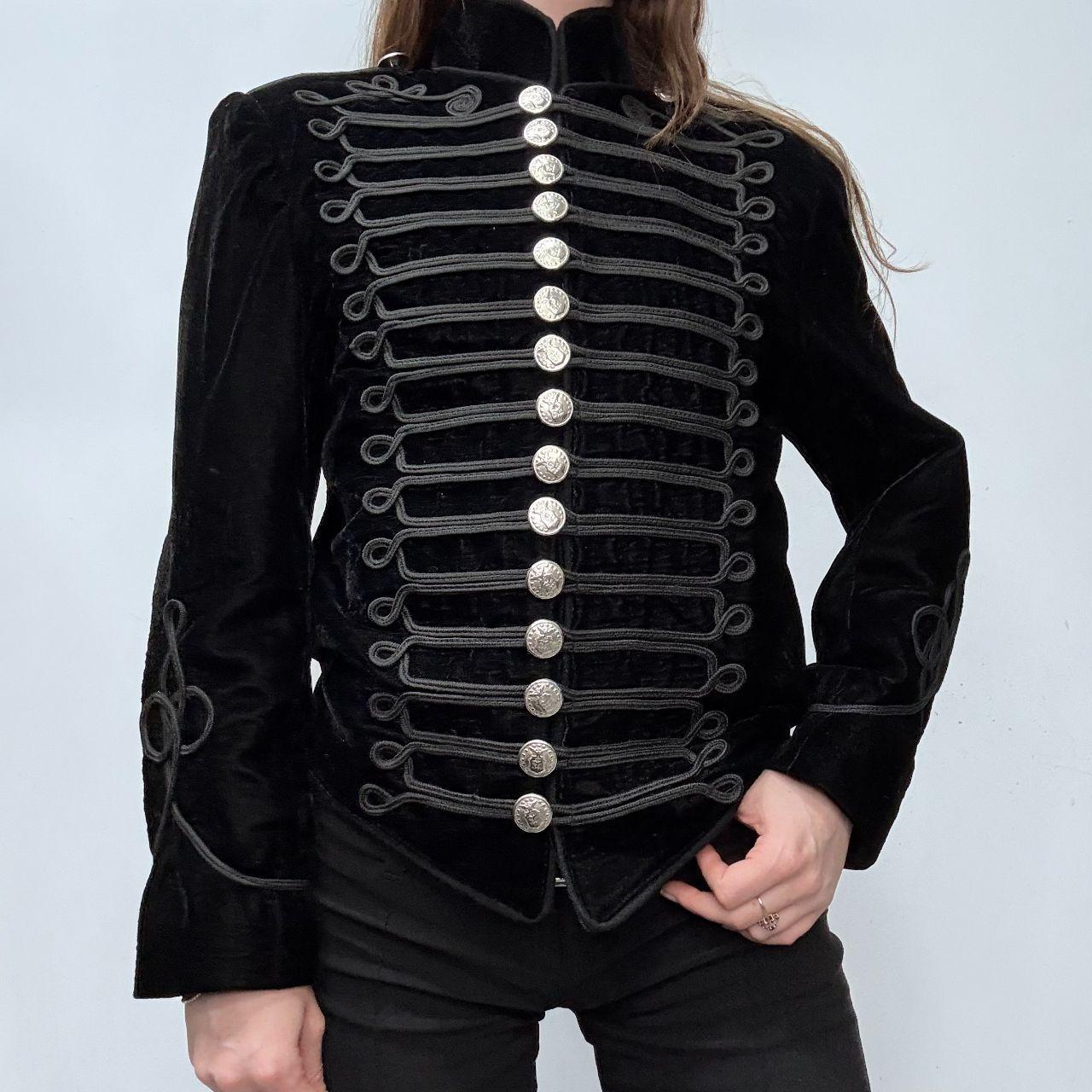 Black velvet millitary baroque jacket