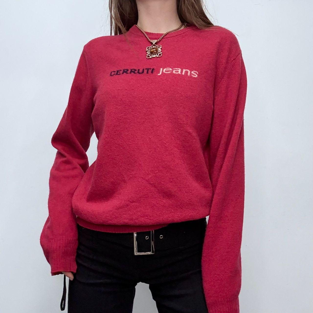 Pink salmon oversized wool knitted jumper