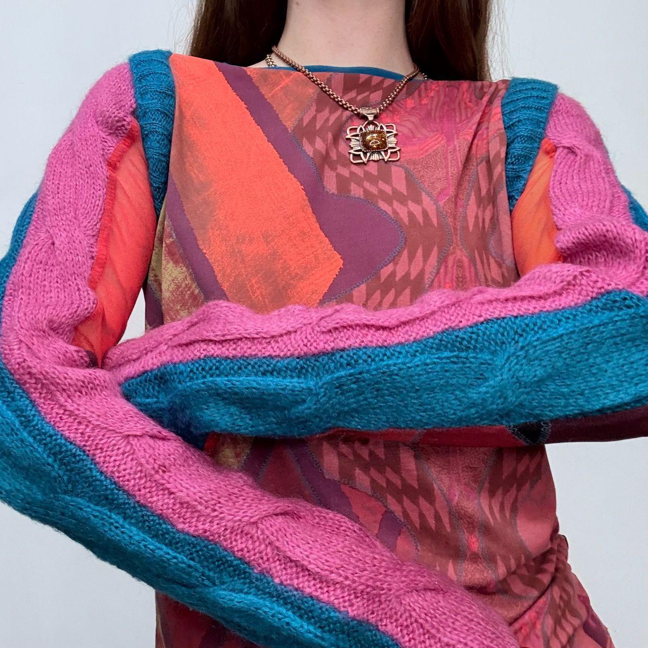 Graphic mohair Save The Queen jumper