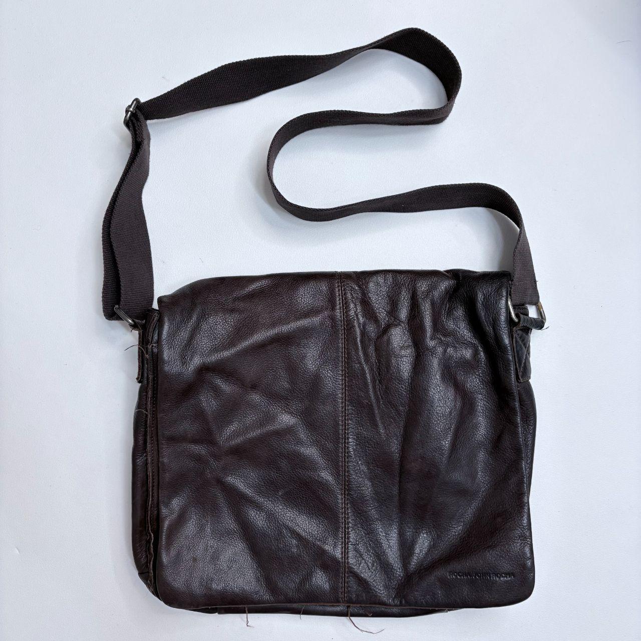 Brown leather slouchy hobo satchel bag