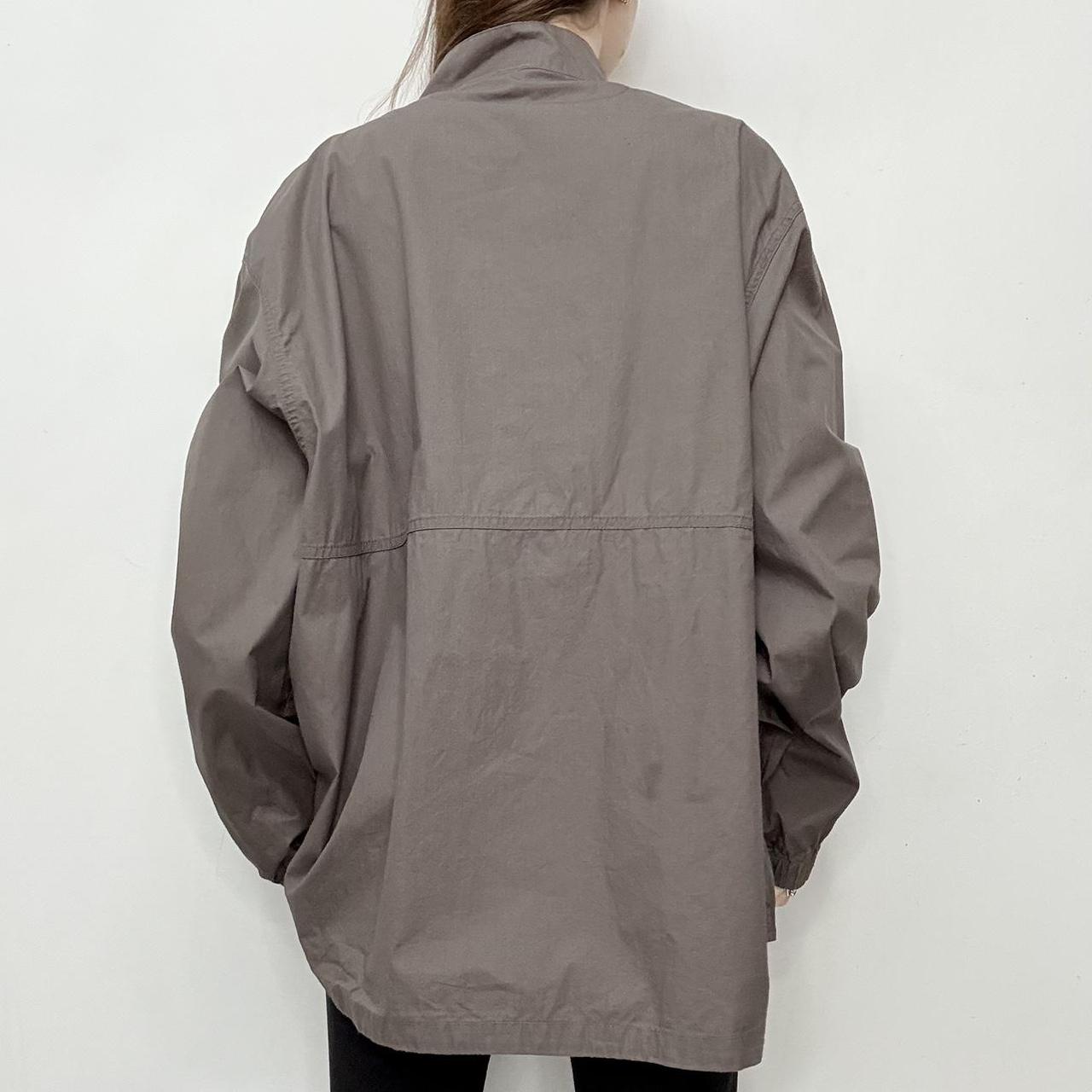 Brown oversized vintage reebok windbraker
