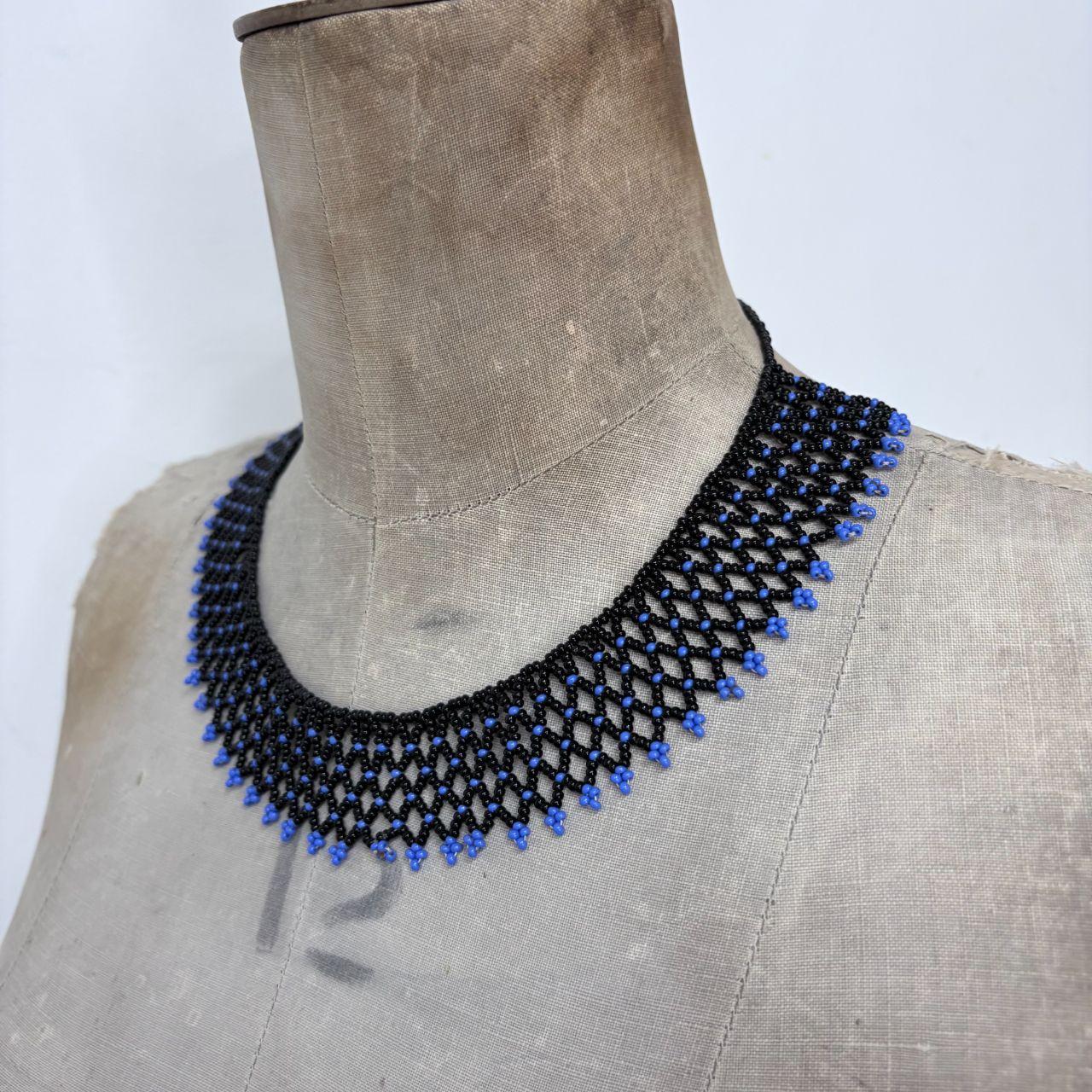 Boho beaded collar necklace