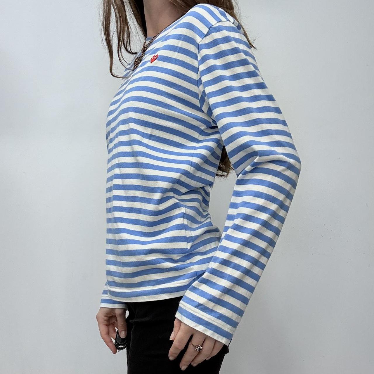 Striped comme des garcon blue t-shirt