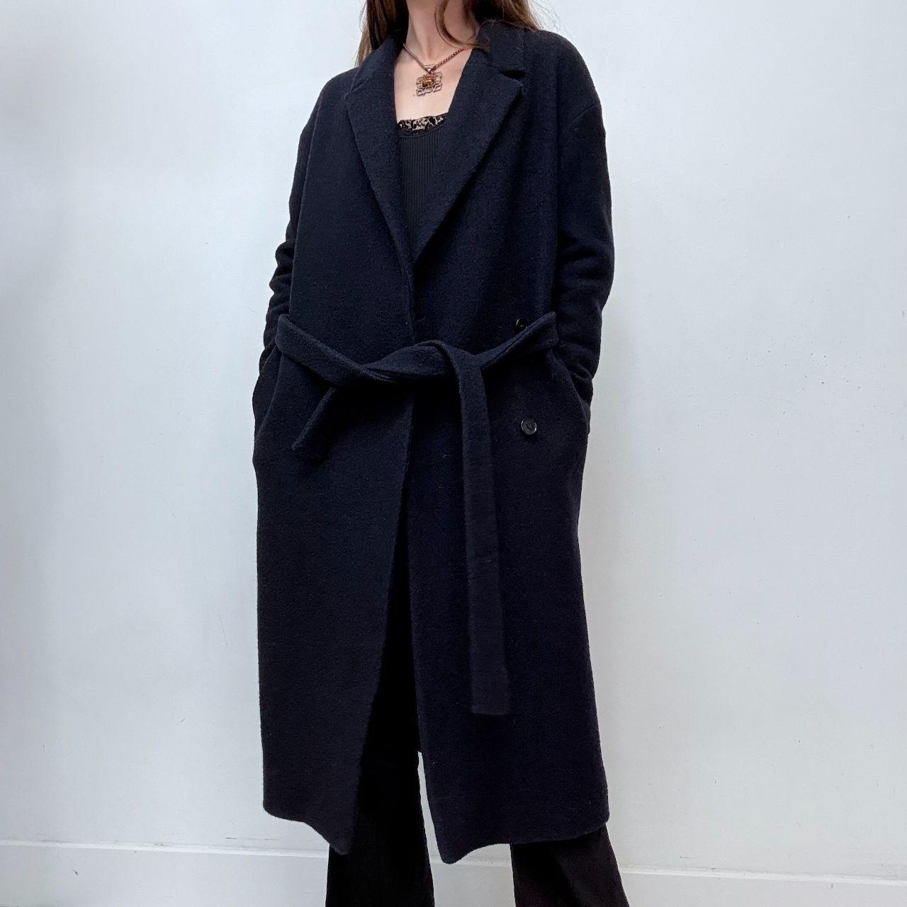 Navy wool COS trench coat