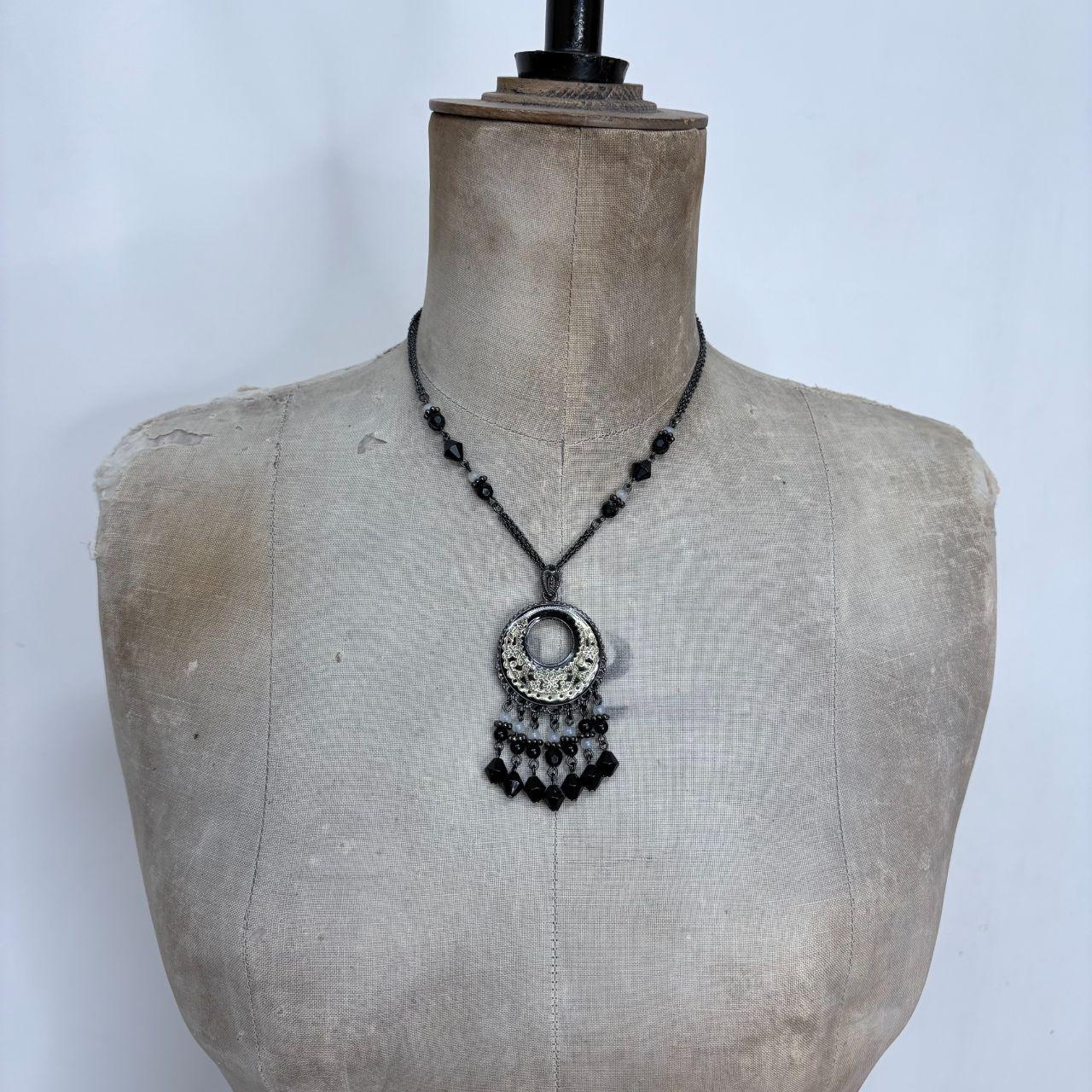 Beaded gothic grunge necklace