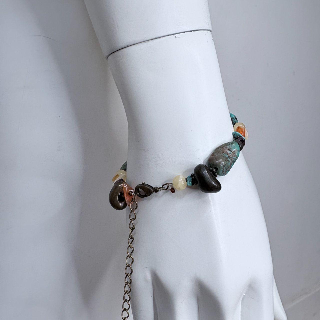 Gemstone beaded boho bracelet