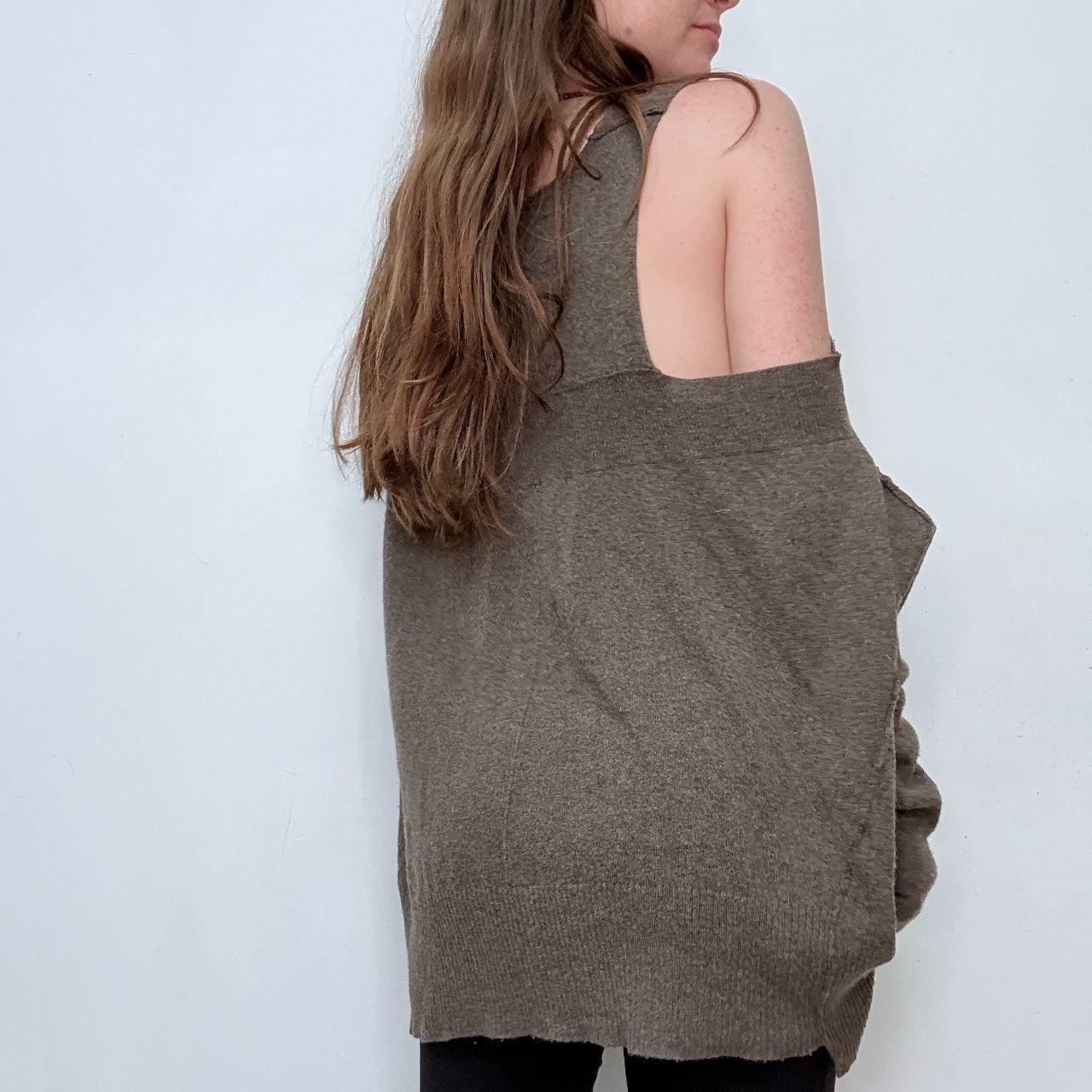 Brown cut-out slouchy allsaints jumper
