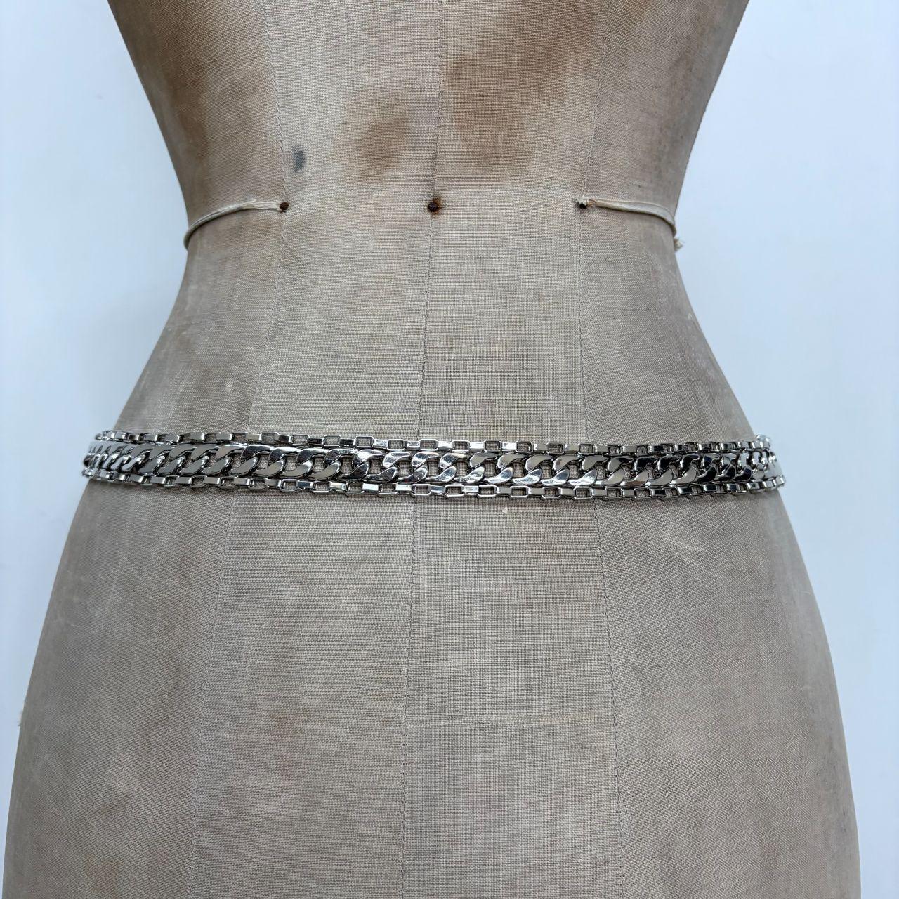 Silver chainmail belt