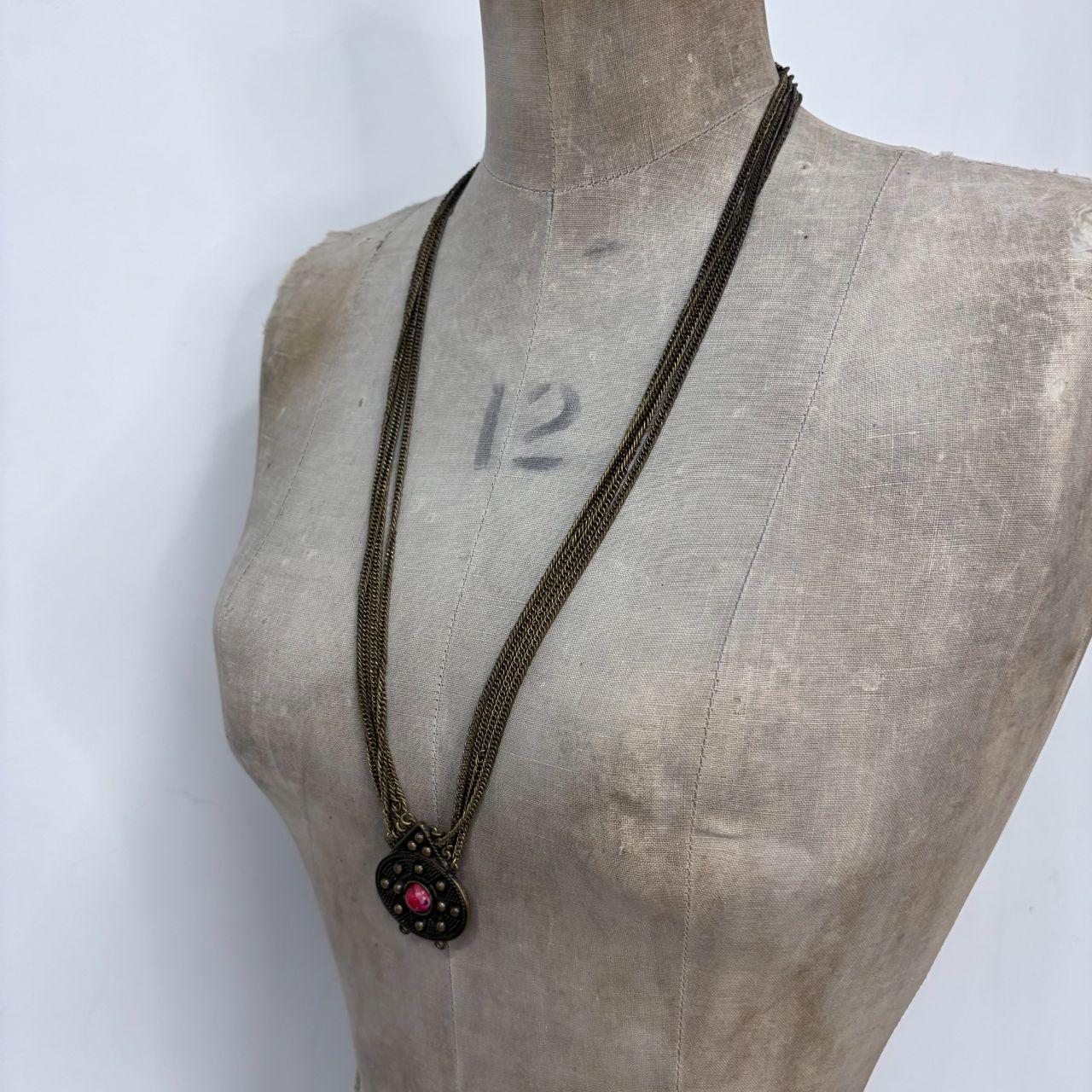 Long layered chain boho pearl necklace