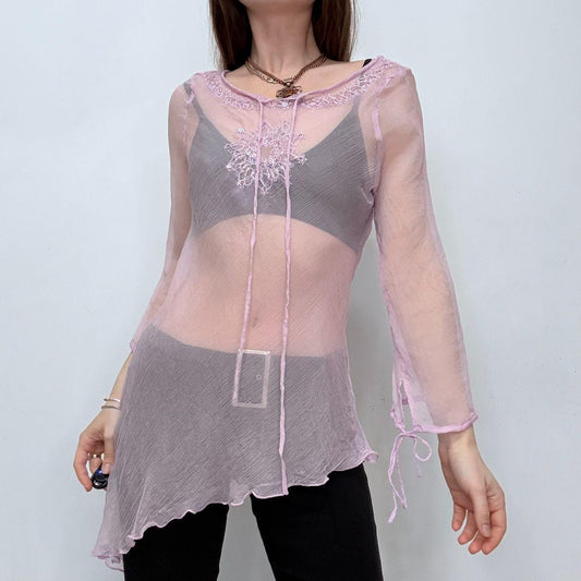 Sheer silk crinkle fairy shirt
