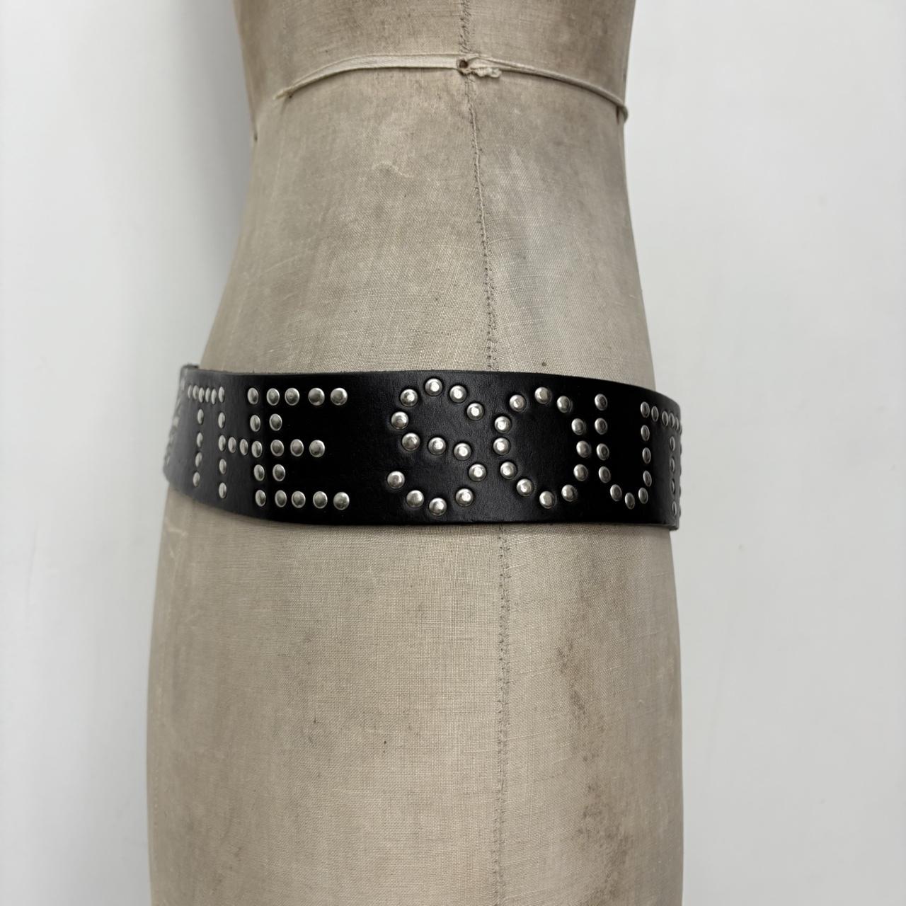 Black leather studded bag