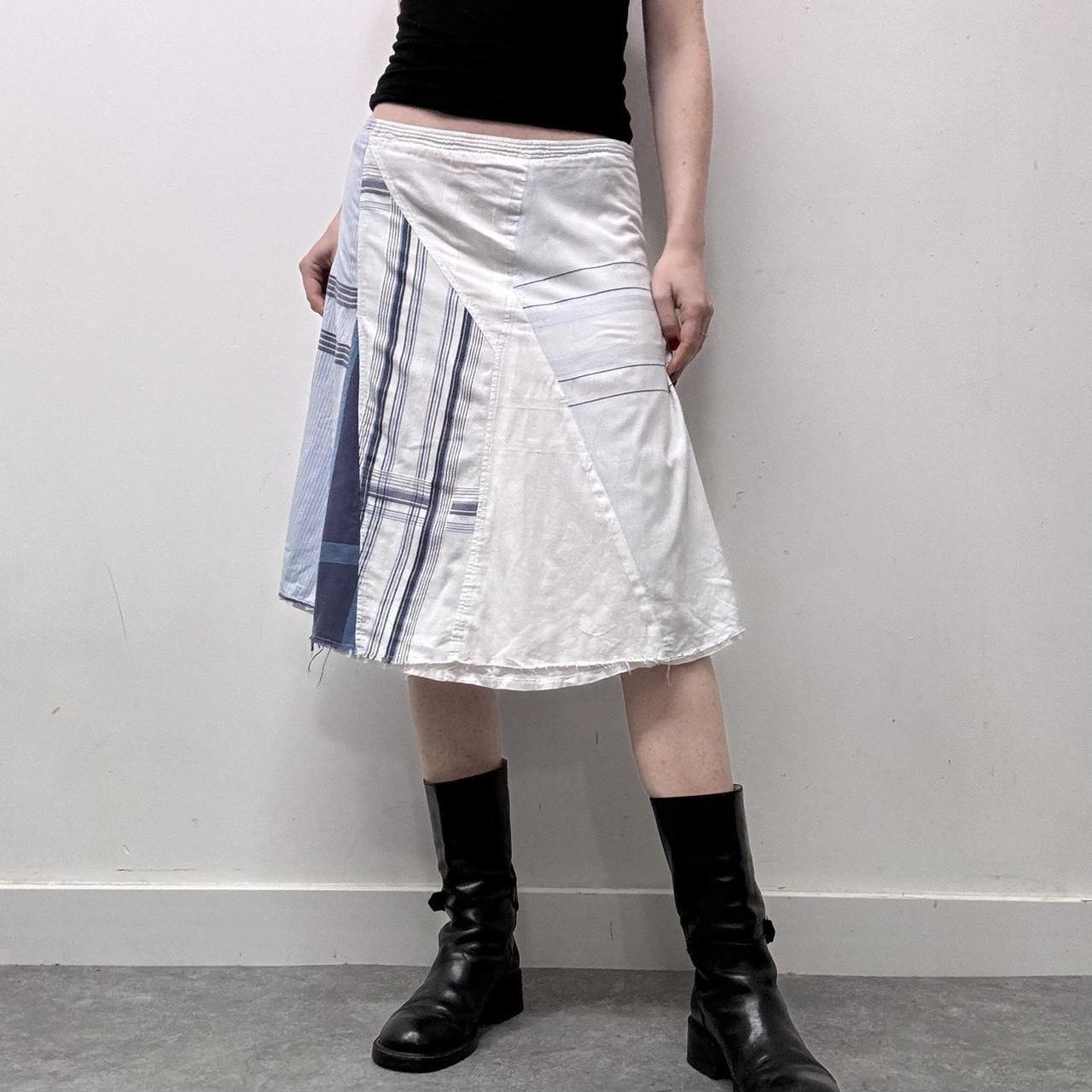 Tartan checked pinstripe skirt
