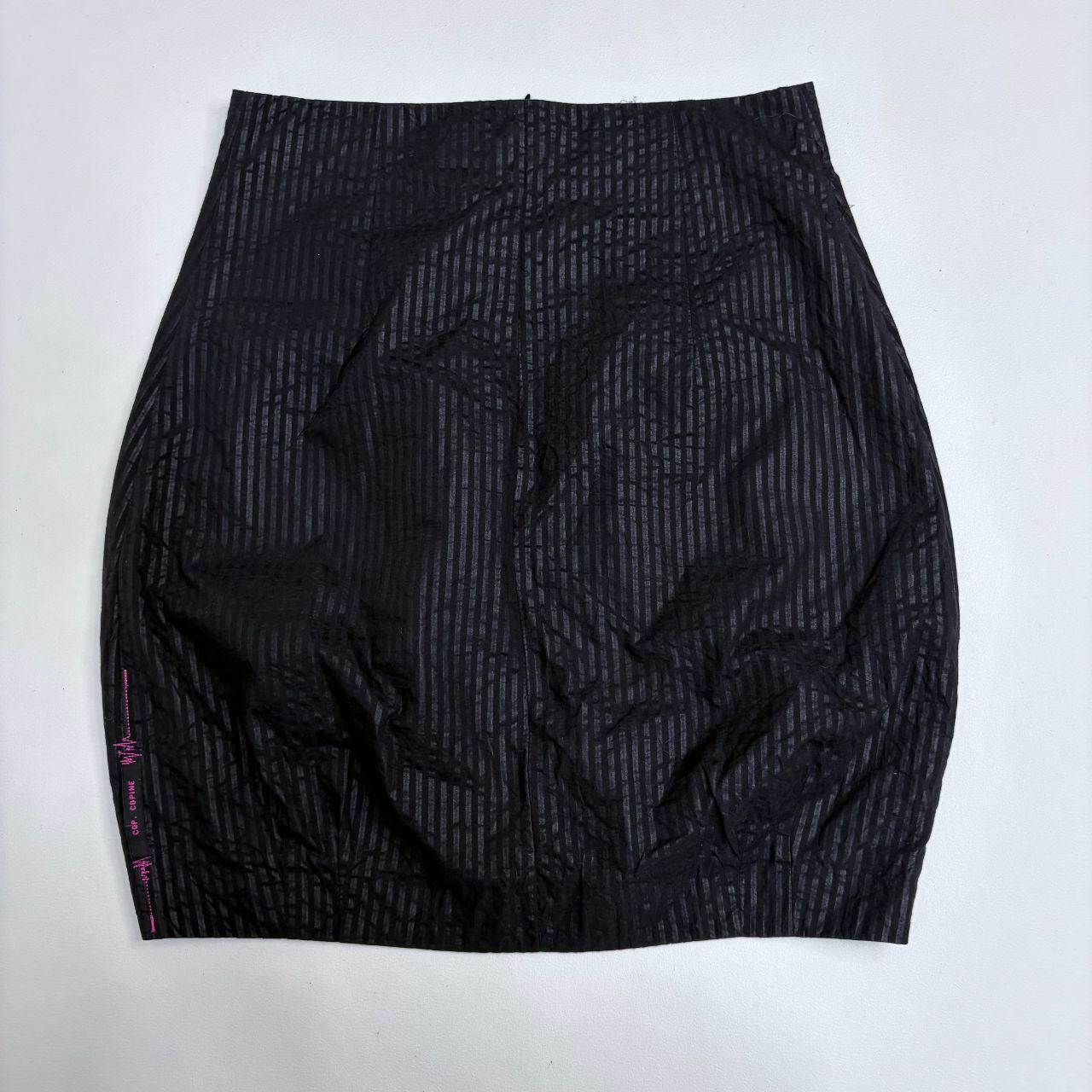 Pinstripe slit front cop copine skirt