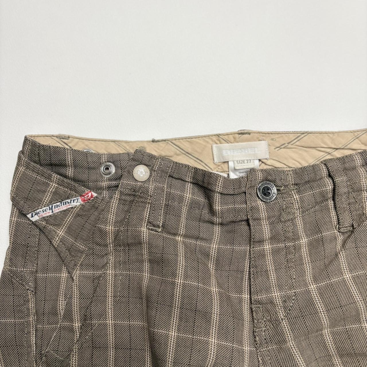 Pinstripe diesel low rise trousers
